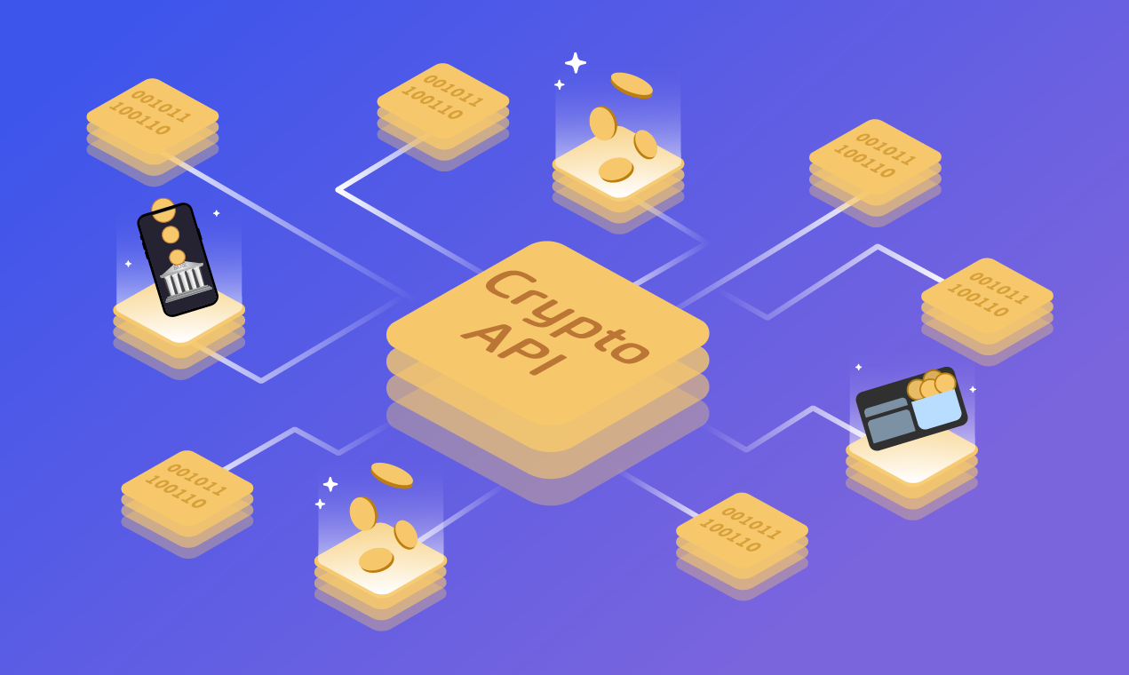 The crypto APIs sign near the phone and bank card