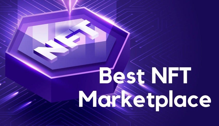 Large nft coin on purple background
