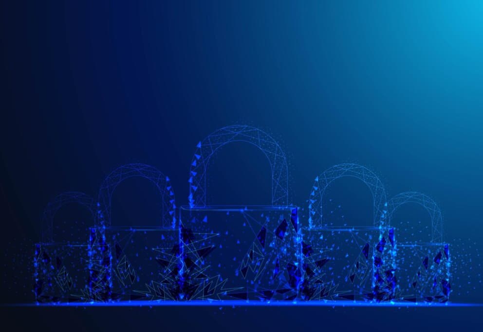 An illustration of Bitcoin mining with coins, pickaxe, and computer graphics